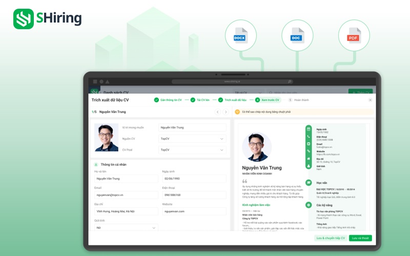 Công nghệ screen CV của SHiring